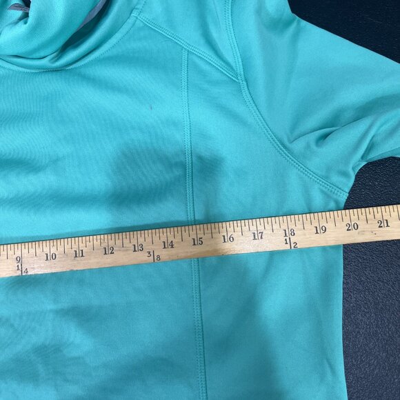 Champion Duo Dry Cowl Neck Sweatshirt Womens L Mint Fleece Lined Workout Running - Picture 8 of 9